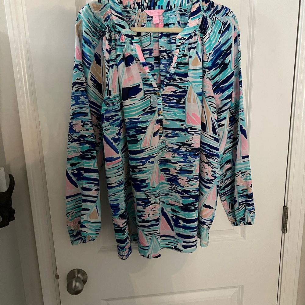 Lilly Pulitzer Multicolor Abstract Print Top